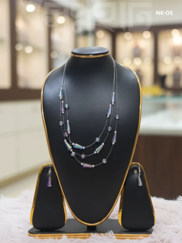 Elegant Multi-Layer Beaded Necklace Set - Image 3