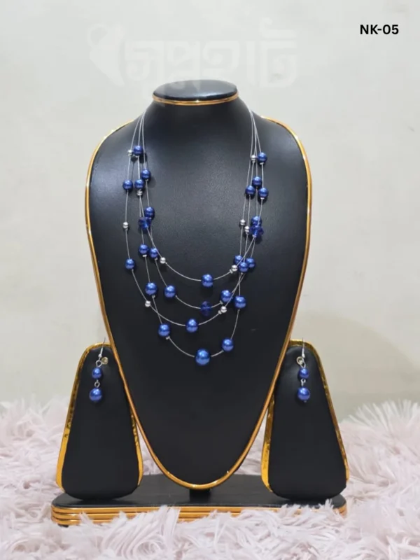 Elegant Multi-Layer Beaded Necklace Set - Image 2