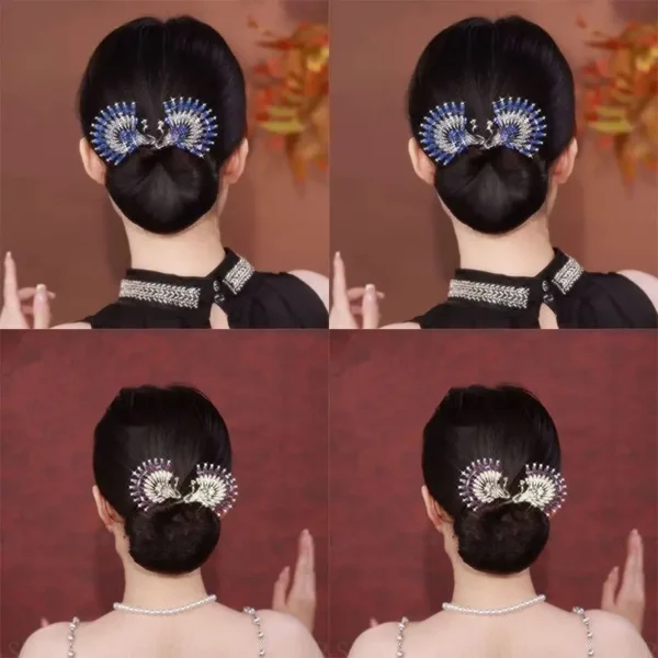 Royal Peacock Hair Clip - Image 3
